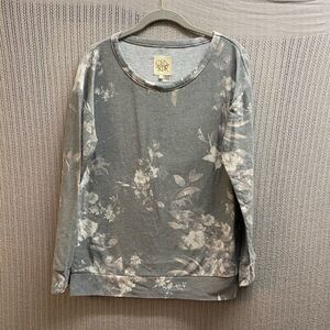 chasor purple and gray floral long sleeve shirt